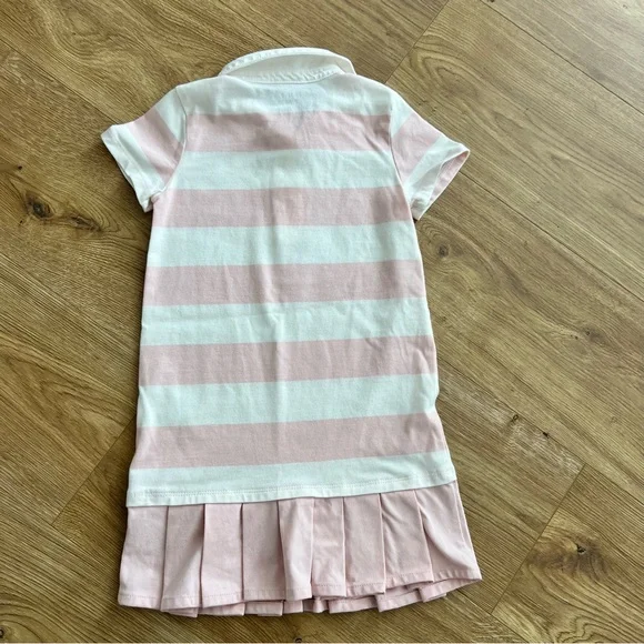 Kid Striped Rugby Pleated Dress - Pink/White Size 5 NWOT - Picture 3 of 8